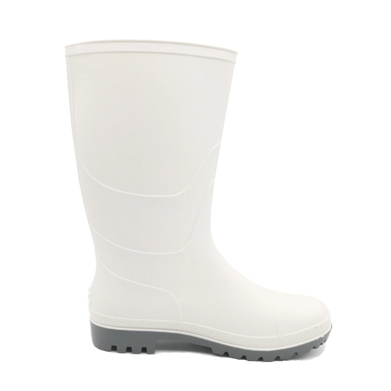 White Anti-slip Waterproof PVC Rain Boots factory